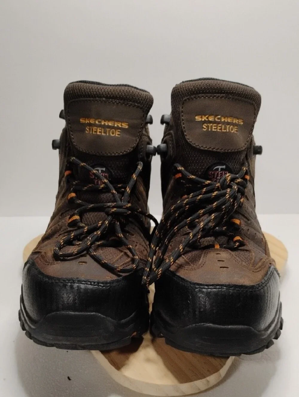 Skechers Brown and Black Steel Toe Men’s Work Boots